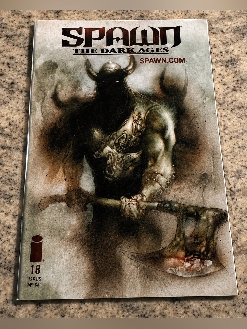 Vintage Spawn The Dark Ages #18 Comic Book - Dark Green & Brown Cover
